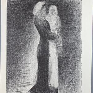 Georges Seurat, Nursemaid with Infant, Drawing, Print, Art, ~ 240623-WH 595